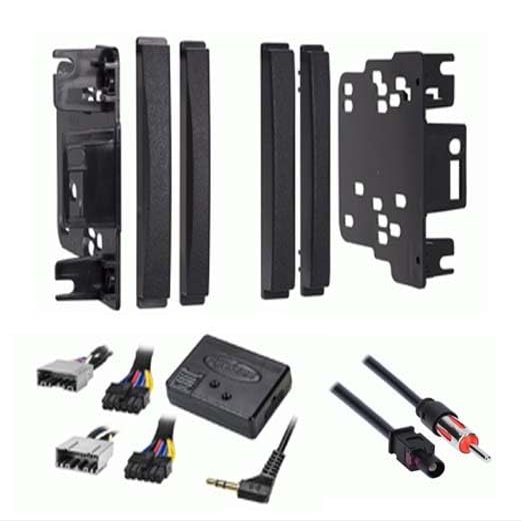 Double DIN Car Stereo Install Kit Compatible with Sebring for 2007, 2008, 2009, & 2010 with Factory Amplified System