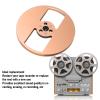 CHEOTIME Empty Tape Reel, 7 Inch Aluminum Alloy Open Reel Sound Tape Empty Reel with 2 Holes for 1/4 Inch Reel to Reel Tape Players Recording Deck (Golden) view 4