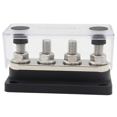 LIFKOME 300A Terminal Bus Bar Block for Automotive and Marine Copper Distribution Terminal Strip Cover for Car Wiring Upgrades and Accessories