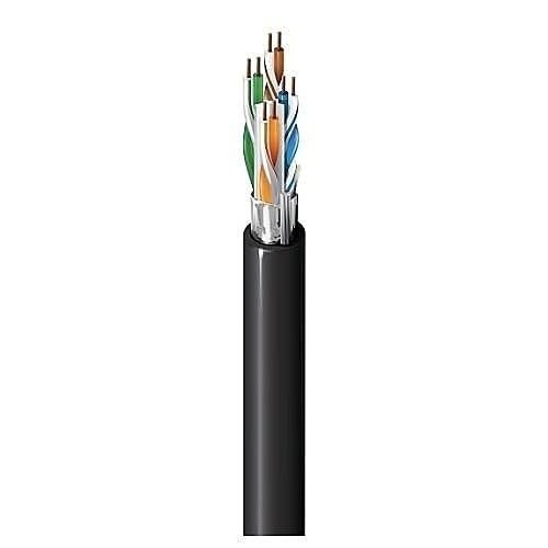 2413FS 010Z1000 CAT6+ 23/4 Solid BC Enhanced Premise Horizontal Cable, F/UTP Foil Shielded, Plenum-CMP, 1000' ReelTuff Box, Black