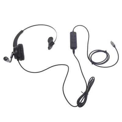 ASHATA Phone Headsets for Office Phones Wired Headset with Noise Cancelling Microphone, Single Ear Office VoIP Headset for PC Laptop Tablet Support USB C to USB 3.5mm Connector