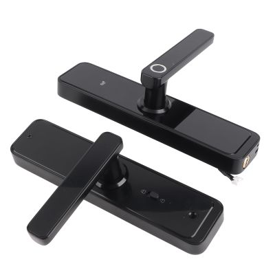 Smart Fingerprint Door Lock Touchscreen Keypad AntiTheft Security Lock with Handle for Home Office Password IC Card Mechanical Key Unlock