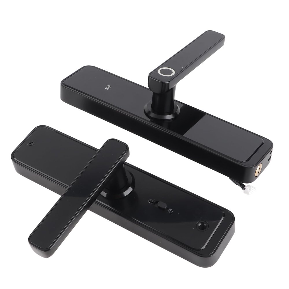 Smart Fingerprint Door Lock Touchscreen Keypad AntiTheft Security Lock with Handle for Home Office Password IC Card Mechanical Key Unlock