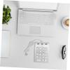 KICHOUSE USB 2.0 Zinc Alloy Numeric Keypad 3 USB Ports Hub for Laptop and Computer Portable 18-Key Numpad for Financial Accounting Silver view 3