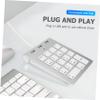 KICHOUSE USB 2.0 Zinc Alloy Numeric Keypad 3 USB Ports Hub for Laptop and Computer Portable 18-Key Numpad for Financial Accounting Silver view 4