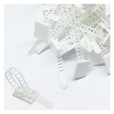 ZIMISI 100PCS Adhesive Cable Management Clips, Nylon Cord Organizer, Adjustable Cable Clips, Phone Charger Wire Management Straps, Universal Cord Holder for Car, Office, Wall, Under Desk (White)