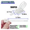 ZIMISI 100PCS Adhesive Cable Management Clips, Nylon Cord Organizer, Adjustable Cable Clips, Phone Charger Wire Management Straps, Universal Cord Holder for Car, Office, Wall, Under Desk (White) view 2