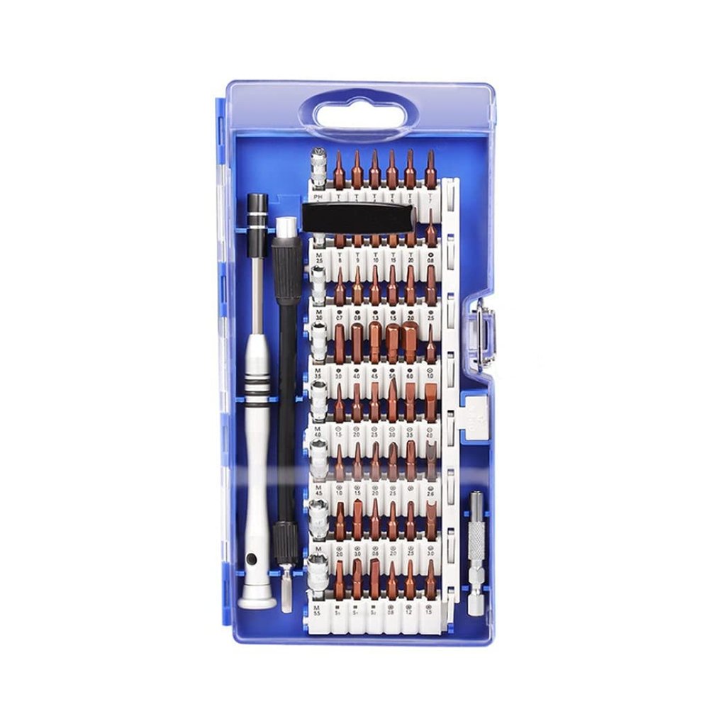 60 In 1 Precision Screwdriver Tool Kit Screwdriver Set for Cell Phone Tablet Compact Repair Maintenance With Case(Blue)