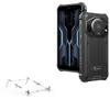 BoxWave Stand and Mount Compatible with Doogee T6 - Pocket Aluminum Stand 3-in-1, Portable Multi Angle Viewing Riser - Metallic Silver view 1