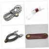 DIYEAH 15pcs Leather Cable Organizer Straps for Home Office and Travel Practical Wire Fixing Clips for Headphone and Data Cables view 4