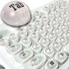 128 Pcs Keyboard Keys Gap Expander for Long Nails Typing and Gaming, Full Self-Adhesive Symbolic and Alphanumeric Silicone Keys for Keyboards and Laptops (Hemisphere-Pink) view 1