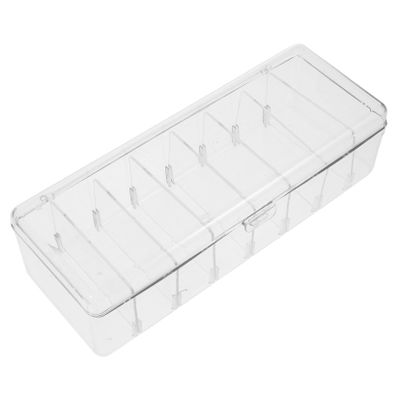 Angoily Transparent Cable Organizer Storage Box Removable Dividers for Usb Cords and Accessories Compartment Design for Desk Organization and Easy to Clean