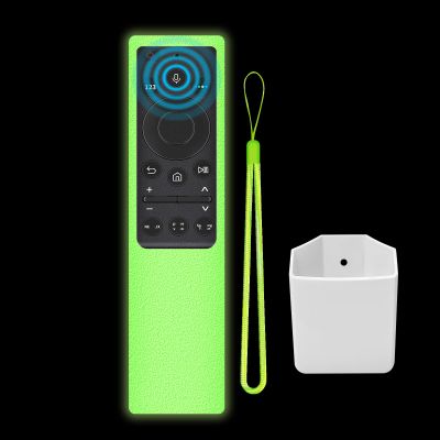 (1+1+1 Pack) Replacement Voice Remote Control Fit Samsung TV with Green Soft Protective Silicone Cover & Mount Holder Compatible with Samsung LCD LED HDTV 3D Smart TVs Models
