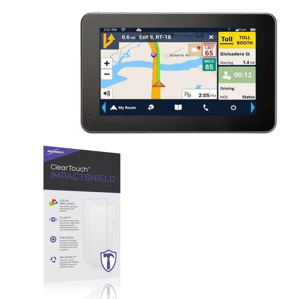 BoxWave Screen Protector Compatible with Magellan RoadMate Commercial RC9496T-LMB - ClearTouch ImpactShield (2-Pack), Impenetrable Screen Protector Flexible Film