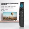 (1+1+1 Pack) Universal Replacement Voice Remote Control Fit Samsung TV with Green Soft Protective Silicone Cover & Mount Holder Compatible with Samsung LCD LED HDTV 3D Smart TVs Models view 2