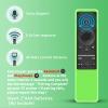 (1+1+1 Pack) Universal Replacement Voice Remote Control Fit Samsung TV with Green Soft Protective Silicone Cover & Mount Holder Compatible with Samsung LCD LED HDTV 3D Smart TVs Models view 3