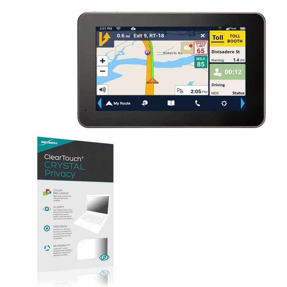 BoxWave Screen Protector Compatible with Magellan RoadMate Commercial RC9496T-LMB - ClearTouch Crystal Privacy (2-Pack), Privacy Screen Protector Flexible Film Clear