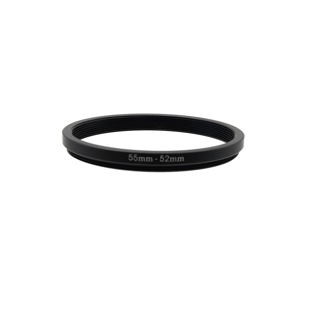 CASYDYEN 55-46/49/52/58/62/67/72/77mm Step Up & Step Down Filter Ring Adapter for Camera ND/UV/CPL (55-52mm)
