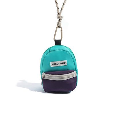 Compatible with ASUS ROG Cetra Wireless Bluetooth Earphone Protective case, Brand Small Card Bag, Casual Zipper Canvas Small Hanging Bag (Double Spelling Purple Blue)