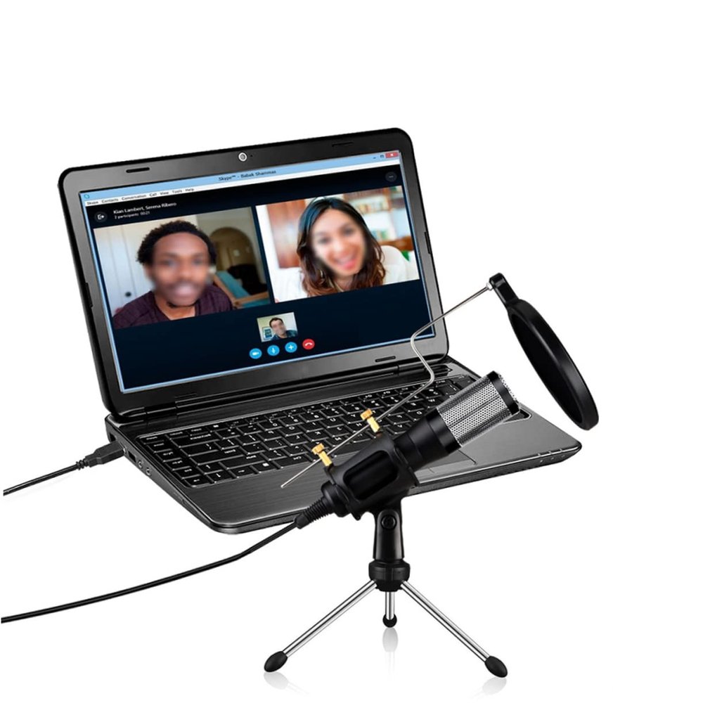 Yardwe Computer Conference Desktop Voice Chat Microphone USB Plug and Play Long Distance Easy Install