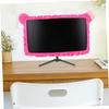 KONTONTY 2pcs Elastic Cartoon Monitor Cover for Pc Dustproof Computer Display Protector Fits Monitors Cute Cat Ear Design Red High Elasticity No Odor view 3