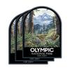 (3 Psc) Olympic National Park Sticker - Nature Decal - Camping Decal for Nature Lover Or Camper - Hiking Inspired Gift for Friends - Sticker 3 Inch for Laptop Water Bottles view 1