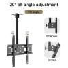 Adjustable Ceiling TV Mount Bracket - Tilting and Swiveling Ceiling TV Mount, Ceiling TV Mount for 32-55 Inch Screen, Telescopic Height Adjustment, Max 400x400mm view 4