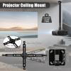 2-Be-Best Upgraded Long Projector Mount Height 25-39"/ 63-100CM Projector Ceiling Mount Adjustable Projectors Mounts for Ceiling Black view 2