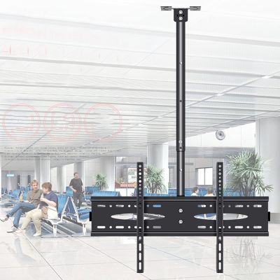 Universal TV Stand Tilt and Swivel TV Ceiling Mount, 30 Flip Down Adjustable TV Bracket, Fits Most 40-60 Inch TVs, Wall and Ceiling Two MountingOneColor 1m