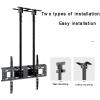 Adjustable Ceiling TV Mount Bracket, 2 Post Single Screen TV Mount, Tilt TV Mount for 40-85 Inch TVs, Ceiling Mount view 3