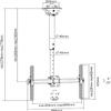 TV Ceiling Mount,Hanging Full Motion TV Bracket Fits Most 32-70 Inch LED Flat Screen and Curved TVs,Max Loading Up to 110lbs/50kg,Max 400x400mm TV Mount TV Stand view 2