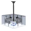 Ceiling TV Mount - Four Sided Ceiling TV Mount Bracket, 32-50 Inch Full Motion, 4 Movement Flat/Curved Screen Bracket, Telescopic Height Adjustment view 1