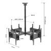 Ceiling TV Mount - Four Sided Ceiling TV Mount Bracket, 32-50 Inch Full Motion, 4 Movement Flat/Curved Screen Bracket, Telescopic Height Adjustment view 2