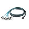 LINGQE Experience Fast Speeds with Efficient PCIE Slimline S-AS 4.0 38pin SFF-8654 4i to 4 SATA Female 90 Degree Cable(50cm) view 2