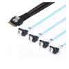 LINGQE Experience Fast Speeds with Efficient PCIE Slimline S-AS 4.0 38pin SFF-8654 4i to 4 SATA Female 90 Degree Cable(50cm) view 4