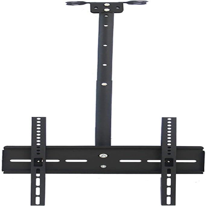 Ceiling TV Mount Bracket with Adjustable Tilt and Swivel Holds up to 110 Lbs Ideal for Shopping Malls Workplaces and Street Shops 1m TV Stand for Increased Visibility and Space Optimization.2m