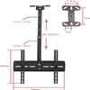 Ceiling TV Mount Bracket with Adjustable Tilt and Swivel Holds up to 110 Lbs Ideal for Shopping Malls Workplaces and Street Shops 1m TV Stand for Increased Visibility and Space Optimization.2m view 2