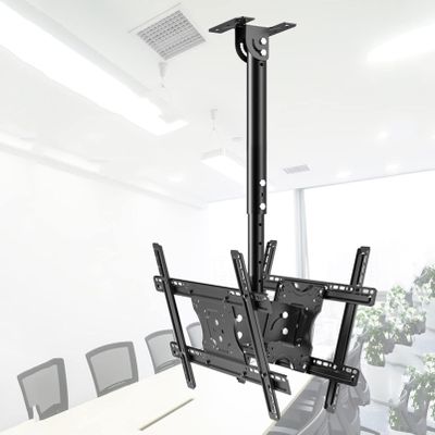 Adjustable Ceiling TV Mount Bracket, Tilt Swivel Ceiling TV Mount, Ceiling TV Mount, Fits 55-75 Inch TVs, Mount On Ceilings, Max 600x400mm