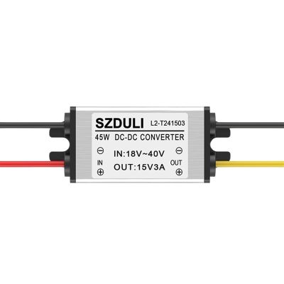 24V to 15V Voltage Converter 24V to 15V DC Voltage Regulator Module 24V Drop 15V Step-Down DC-DC Power Supply(24V to 15V 3A)