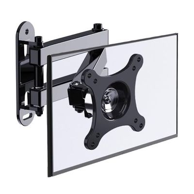 JIANGSHUAIM Monitor Stand Single Monitor Wall Mount, Full Motion Adjustable Wall Mount, for Most 10-27" Monitors Within 33.0 Lbs