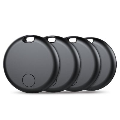aowoka Air Tracker Tags-4 Pack: Smart Bluetooth Tracker, Item Finder Works with Apple Find My (iOS Only) App, Trakcer Tag Locator for Keys, Luggage, Satchel, weTag mini. (Not for Android Devices)