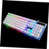 CHICAMPERA Glowing USB Keyboard with Mechanical Feel and Creative Backlight Portable Wired Keyboard for Gaming and Office Use Sleek Design Compatible with Laptops and Desktops White view 4