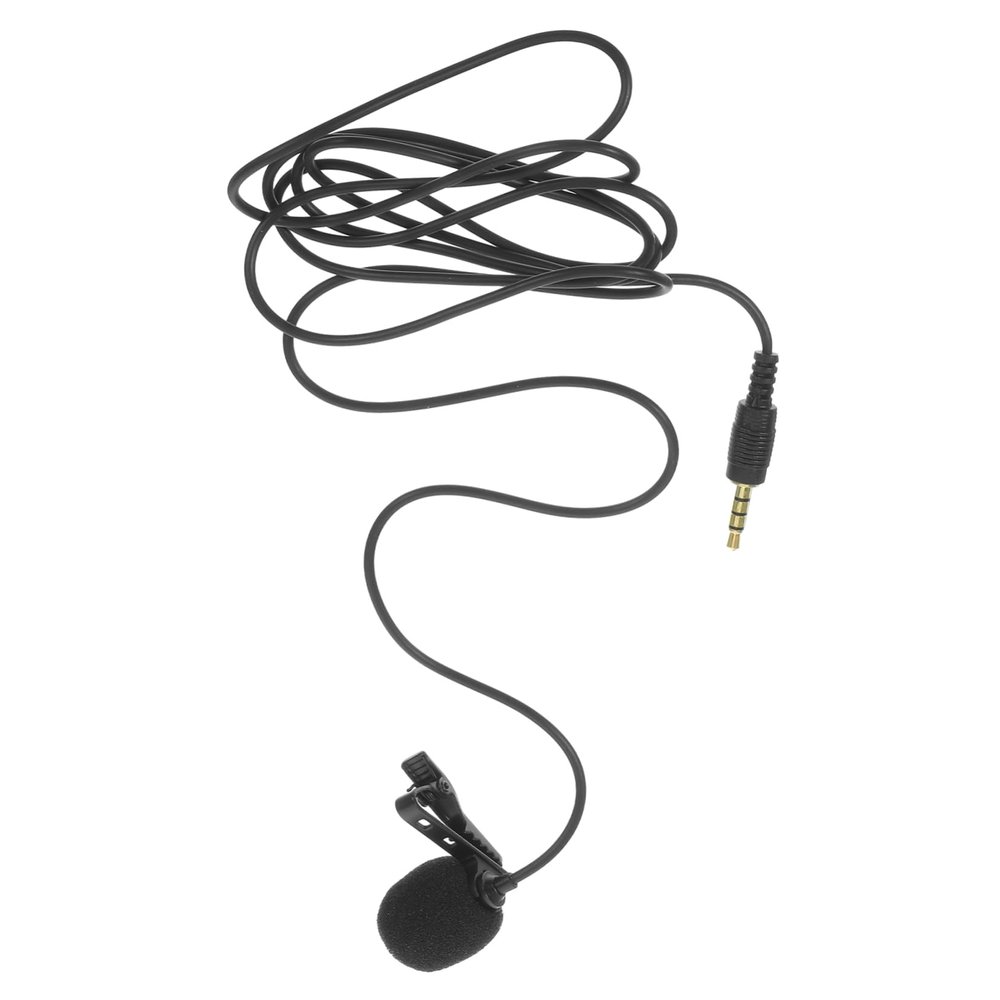 CHICAMPERA Mini Clip Microphone for Phone Lapel Mic Connector Easy to Attach for Camera Recording