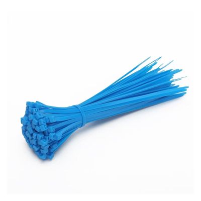 100 Pcs Mixed Colored Zip Ties, Multicolor Self-Locking Nylon Cable Zip Ties, for Home Office Garden Garage Workshop(Blue,5x250mm)