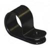 1/4 Inch Cable Clamp Black UV Resistant with #10 mounting Hole for mounting Bundles of Wires, Cables, and Ropes Made in USA (100) view 1