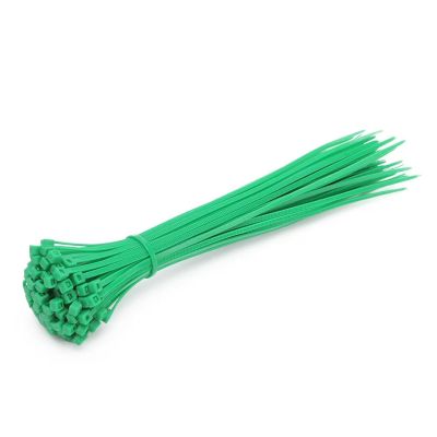 100 Pcs Mixed Colored Zip Ties, Multicolor Self-Locking Nylon Cable Zip Ties, for Home Office Garden Garage Workshop(Green,4x350mm)
