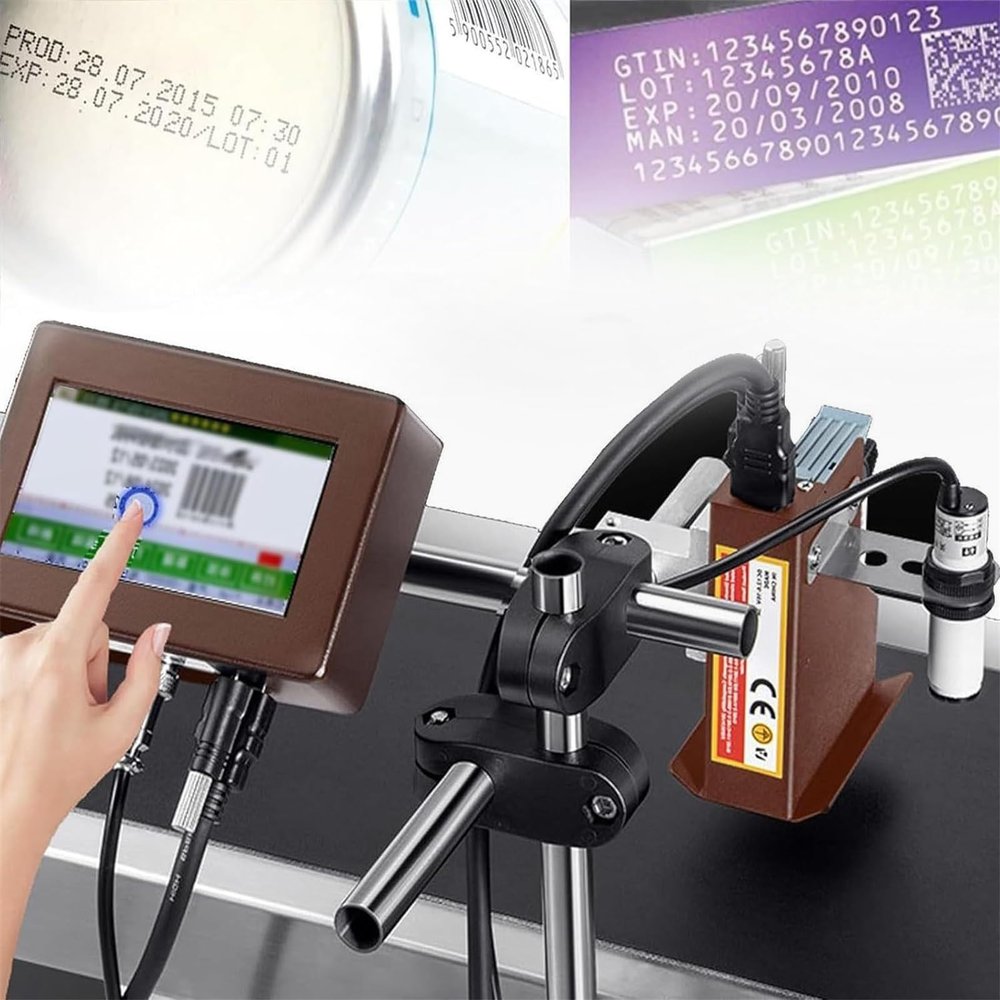 Lbxlhr Coding and Marking Equipment,Automatic Inkjet Coding Machine,Industrial Inkjet Printer,Portable Smart Printer,Label/Image/Date Printer(12.7mm)
