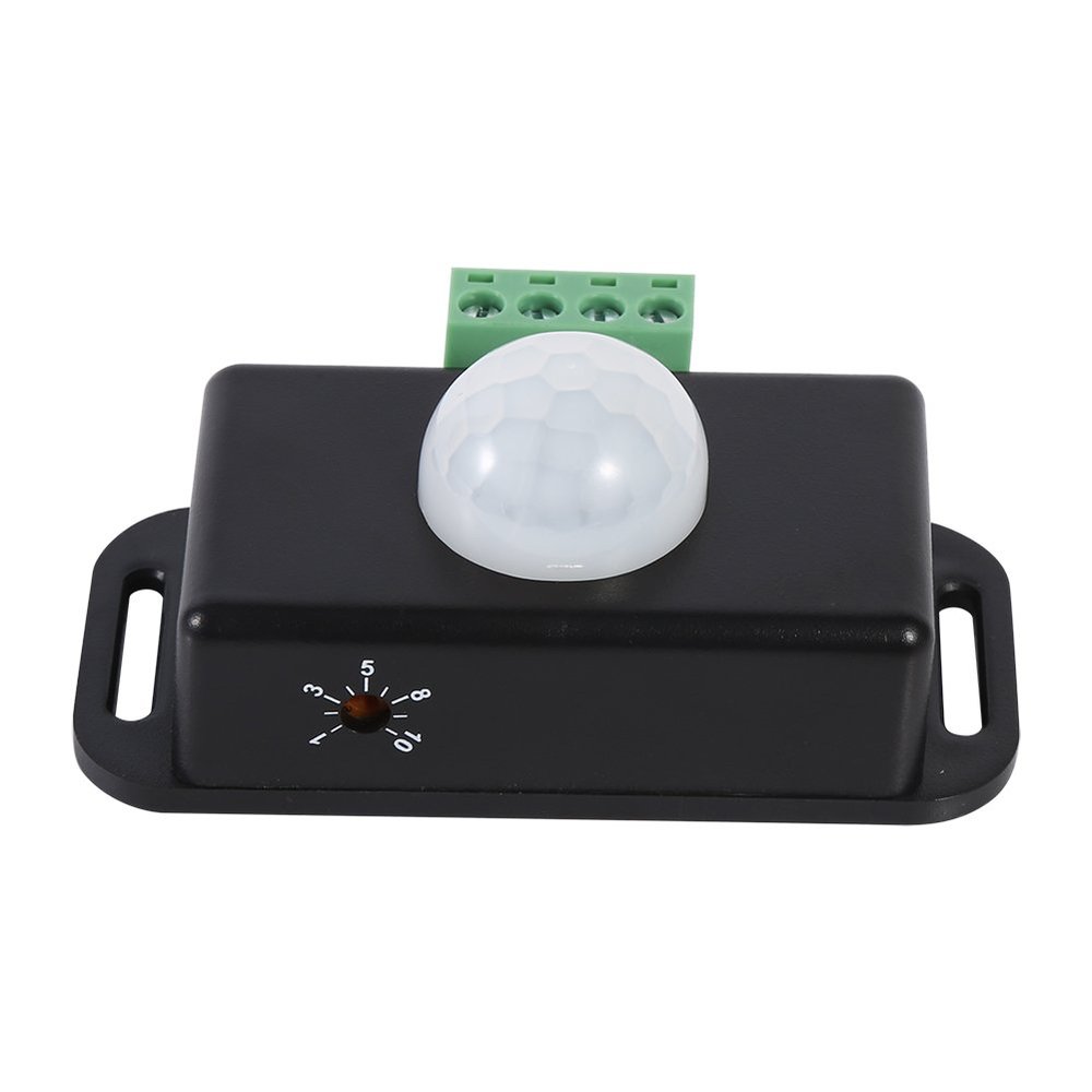 Automatic Light Switch, DC 12V 24V Body Security Infrared PIR Motion Sensor Detector Switch for LED Light Strip, Easy to Install and Simple to Use Adjust The Light Soft and