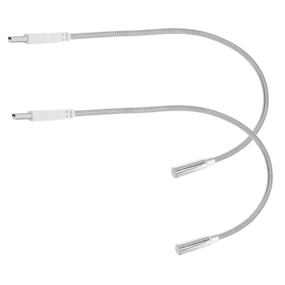 Angoily USB Keyboard Lamp Adjustable Gooseneck Eye-Caring LED Light for Laptop and Desk Flexible Mini USB Night Light Portable 2-Pack