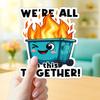 (4Pcs) Dumpster Fire Vinyl Sticker Pack, 3 Inch Waterproof Decals, Funny Designs for Laptops and Water Bottles view 2